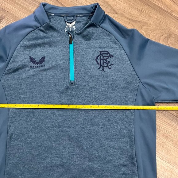 Castore Heather Blue Rangers Quarter Zip - Men's XL - Picture 5 of 7